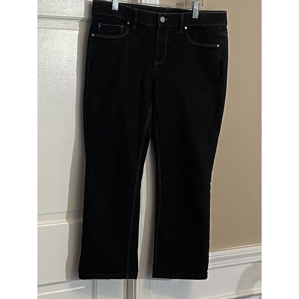 women’s white house black market jeans, size 6, black